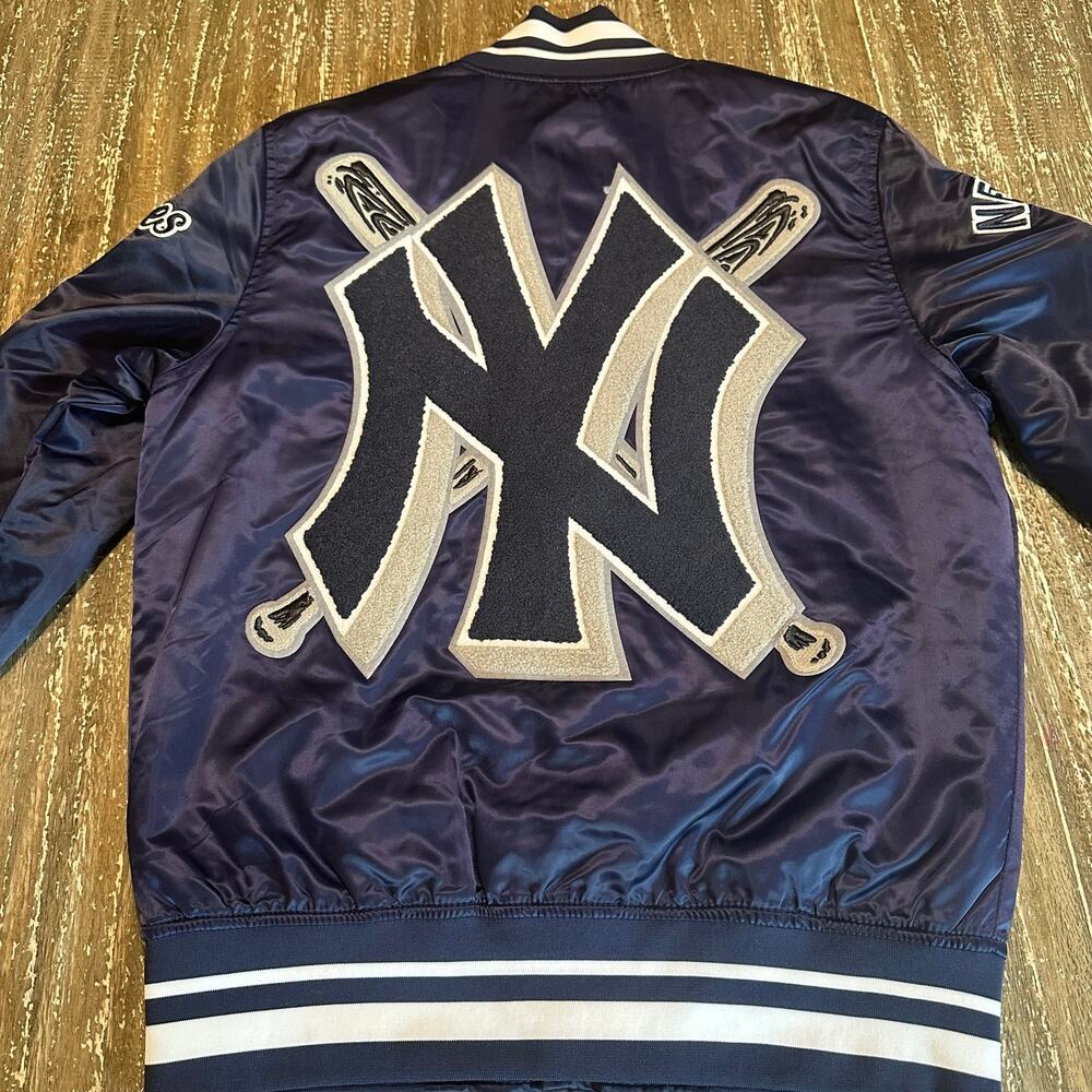 NWT Pro Standard New York Yankees World Series Patches Letterman Bomber Jacket S - Picture 12 of 16